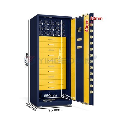 H1800mm Διπλός συναγερμός Έξυπνο κόσμημα ρολόι Winder Safe Box