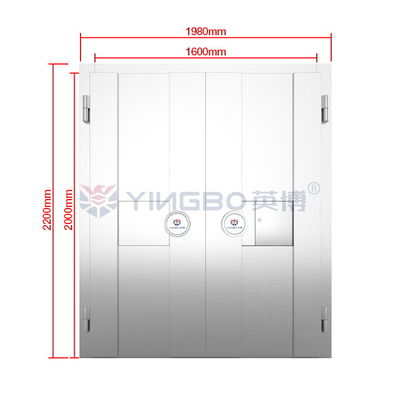H2200*W1980mm Πυροσβεστική πόρτα θυρίδας από ανοξείδωτο χάλυβα Ασφάλεια για ξενοδοχεία Εμπορική τράπεζα Σκληρή πόρτα δωματίου