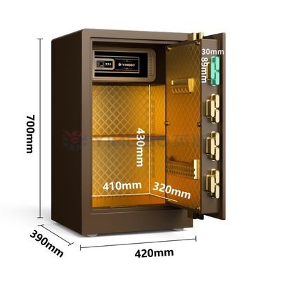 2CU FT Smart Fingerprint Safe Box Διπλός συναγερμός για ασφάλεια YB/RS-70