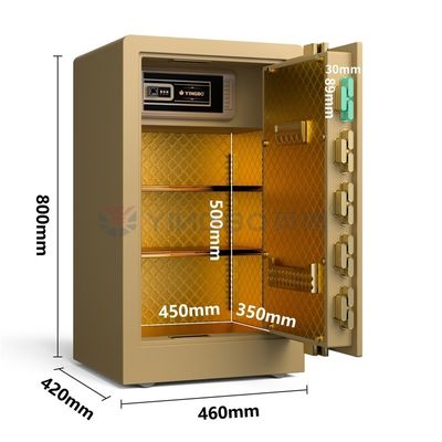 2.8Cu Ft Οικιακό χρηματοκιβώτιο έξυπνο κλειδί δακτυλικών αποτυπωμάτων YB/RS-80