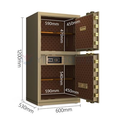H1200mm Σκληρό ατσάλι έξυπνο γραφείο χρηματοκιβώτιο διπλού συναγερμού κλειδαριού δακτυλικών αποτυπωμάτων