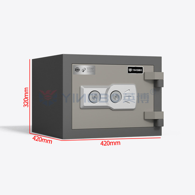 Κουτί Αποθήκευσης Αρχείων Πυράντοχο Ασφαλές Κουτί Στερεού Χάλυβα Διπλό Κλείδωμα με Κλειδιά