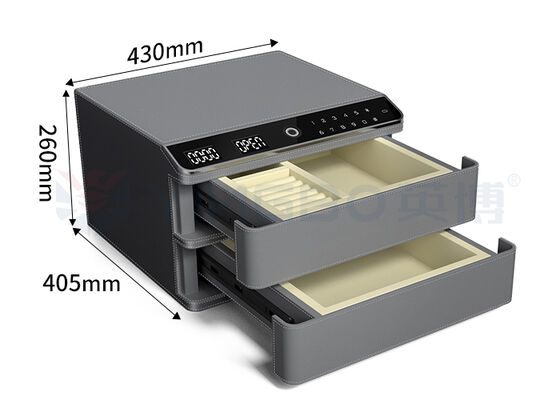 Ασφάλεια Δερμάτινο καλυμμένο κοσμήματα χρηματοκιβώτιο αυτόματα ανοιχτό διπλά στρώματα