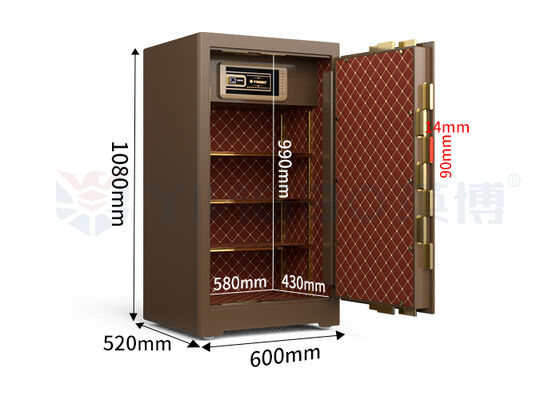 Ψηφιακή ηλεκτρονική κλειδαριά εμπορικό χρηματοκιβώτιο στερεού χάλυβα 10 mm Πίνακα πόρτας YB/ZY-100