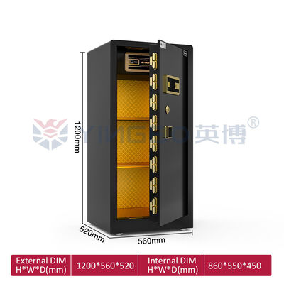 Θυρίδα ασφαλείας YB/RS-120 Μαύρο Πάνελ πόρτας 12 mm φιλική προς το περιβάλλον χρώμα