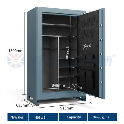 Haze Blue 75 Minutes Fire Protection στους 1400 °F Heavy Gun Safe Box YB/GS-150
