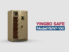 Χρυσός διπλός συναγερμός κλειδαριού δακτυλικών αποτυπωμάτων πολυτελές χρηματοκιβώτιο για την ασφάλεια γραφείου YB/N7-100
